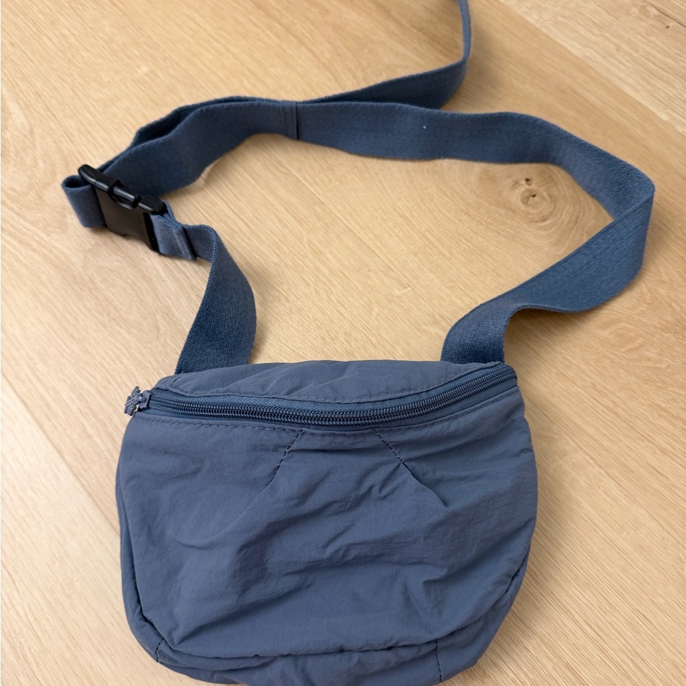 Blue Nylon Cross Body Fanny